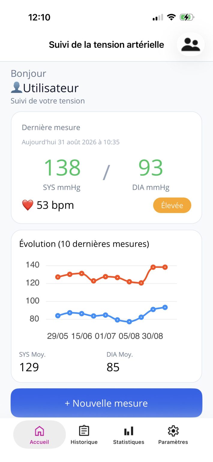 TensiSuivi &ndash; accueil